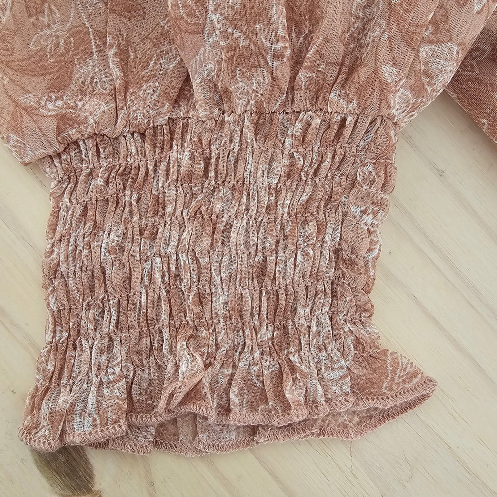 Anthropologie Dress Forum Dusty Rose Floral Tiered Boho Maxi Dress Large NWT - Picture 4 of 16